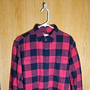 Sonoma Flannel Shirt Men's Size M Red Buffalo Like New Dave Grohl approved 🎸